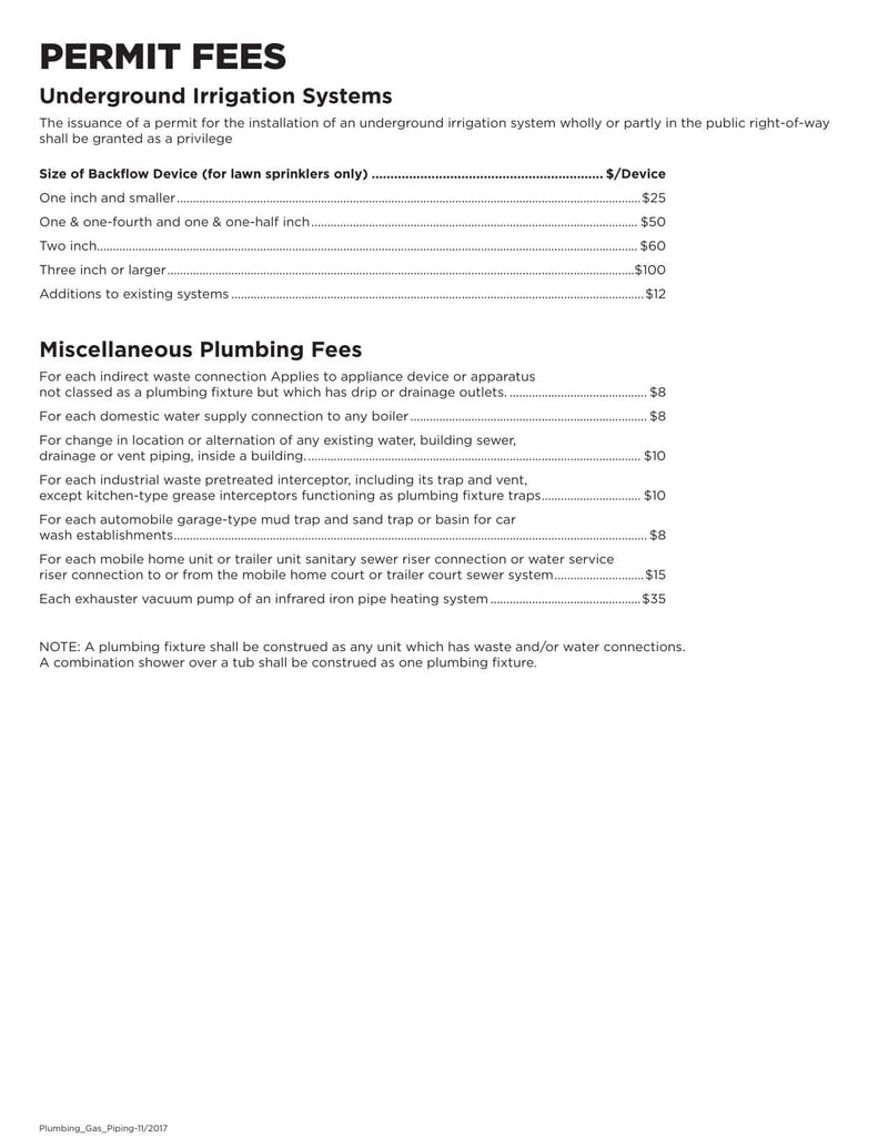 Large thumbnail of Application for Plumbing/Gas Piping/Excavation Permit