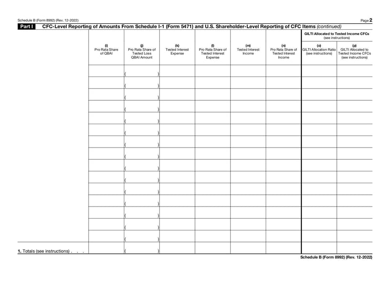 Large thumbnail of Schedule B (Form 8992) - Dec 2022