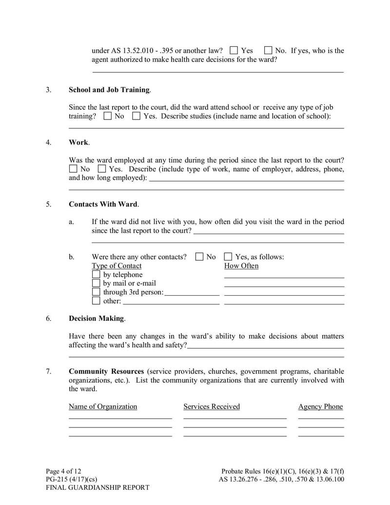 Large thumbnail of Form PG-215 Final Guardianship Report - May 2017