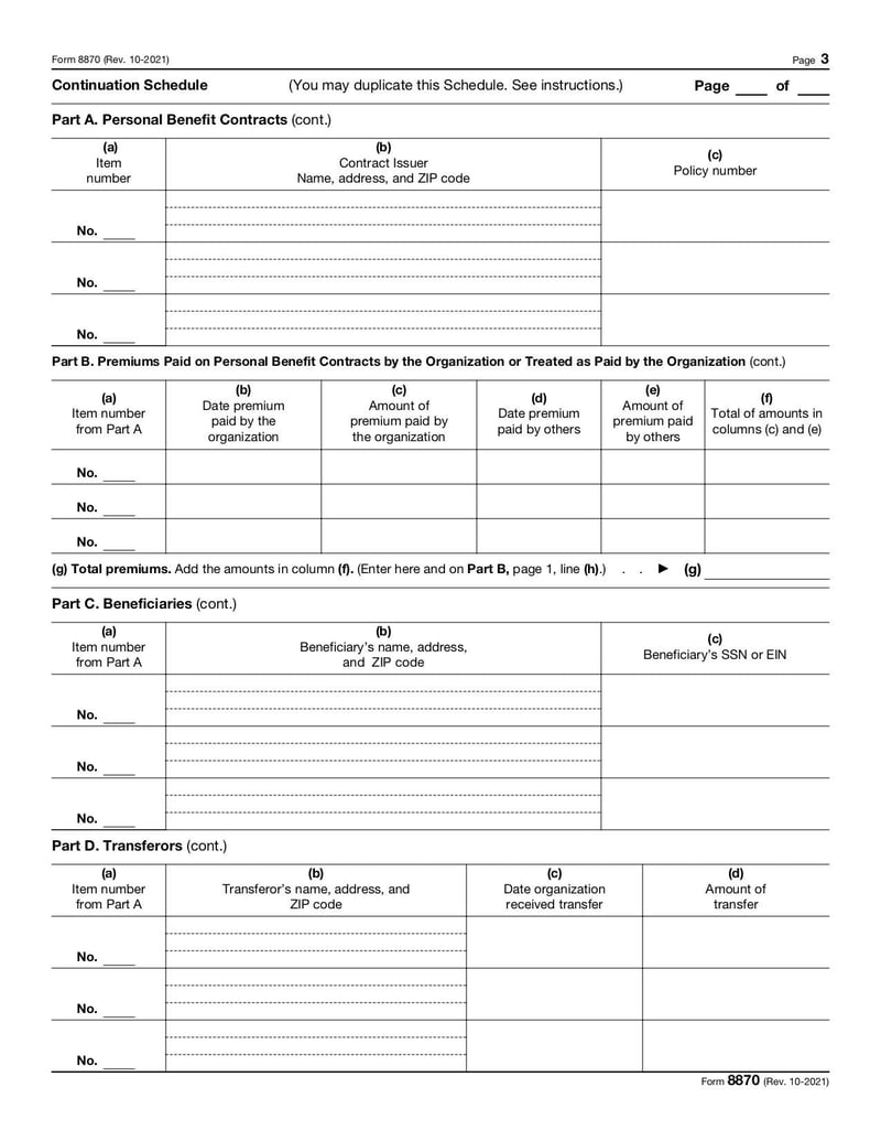 Large thumbnail of Form 8870 - Oct 2021