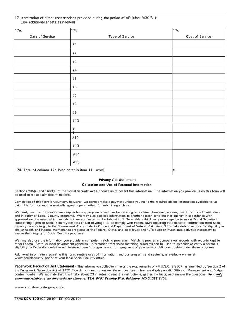 Large thumbnail of Form SSA-199