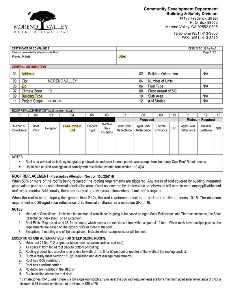 Large thumbnail of Re-Roof Application and Compliance Certificate - Sep 2020