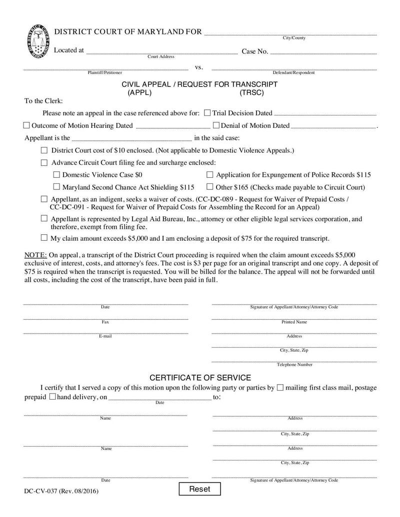Large thumbnail of Form DCCV037 - Sep 2017