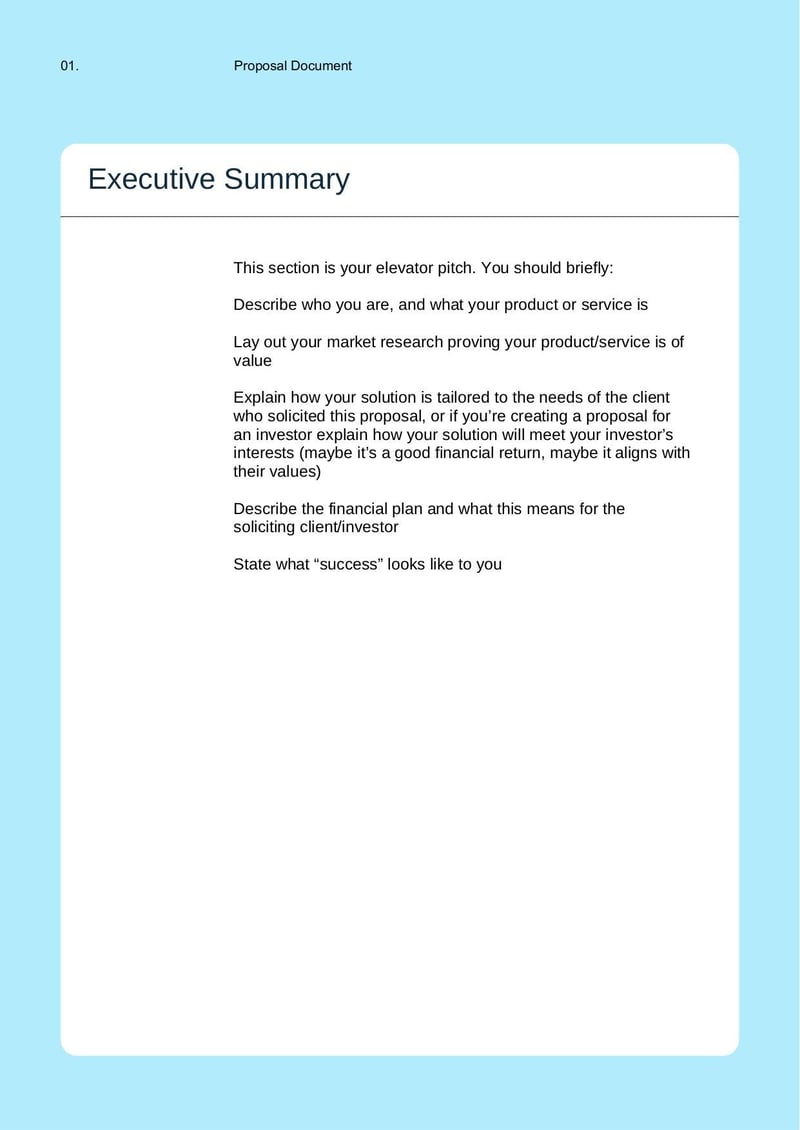 Large thumbnail of Formally Solicited Business Proposal Template