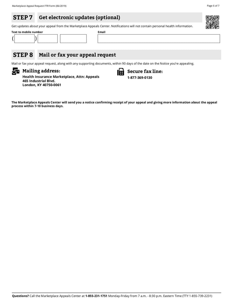 Large thumbnail of Marketplace Appeal Request FTR Form - Jun 2019