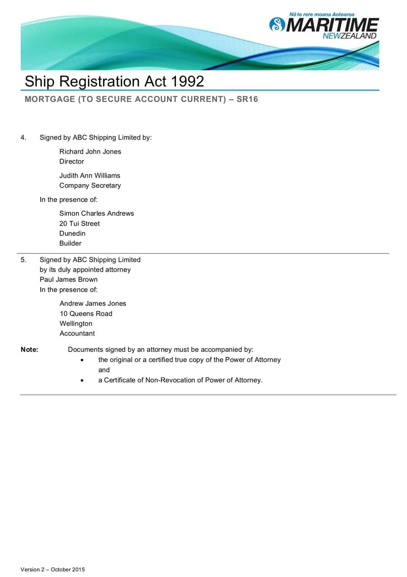 Large thumbnail of Form MNZ SR16 - Oct 2015