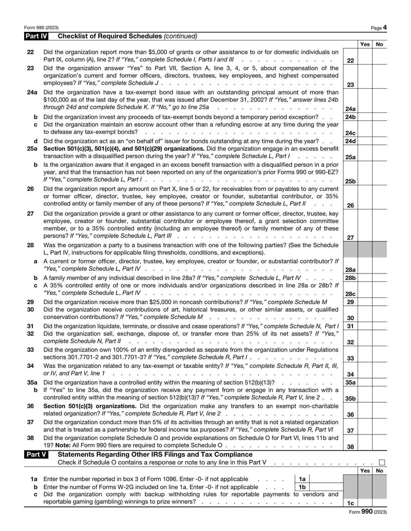Large thumbnail of Form 990 - Jan 2023