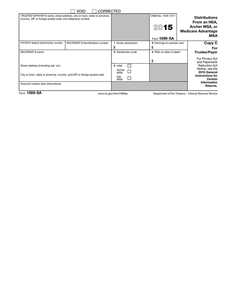 Large thumbnail of Form 1099-SA - Jan 2015