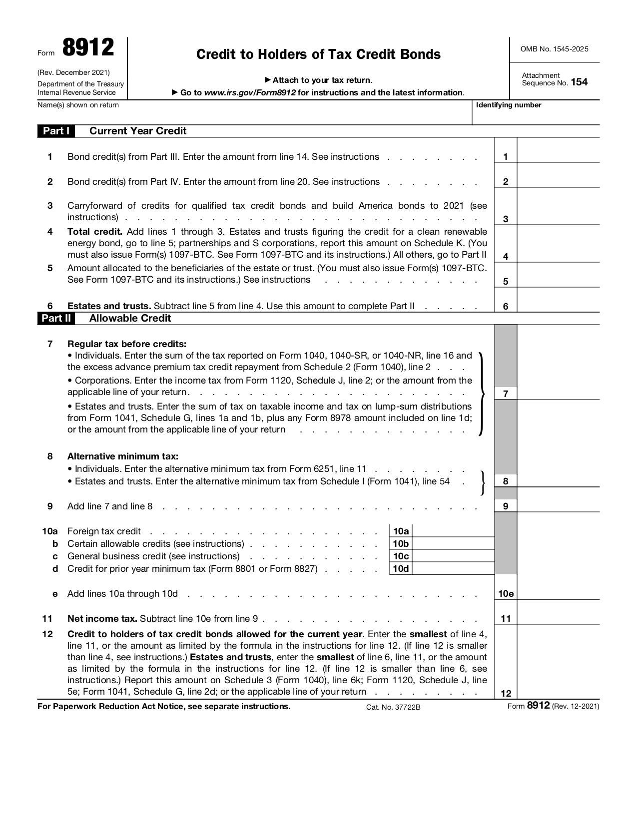Form 8912 | Fill and sign online with Lumin