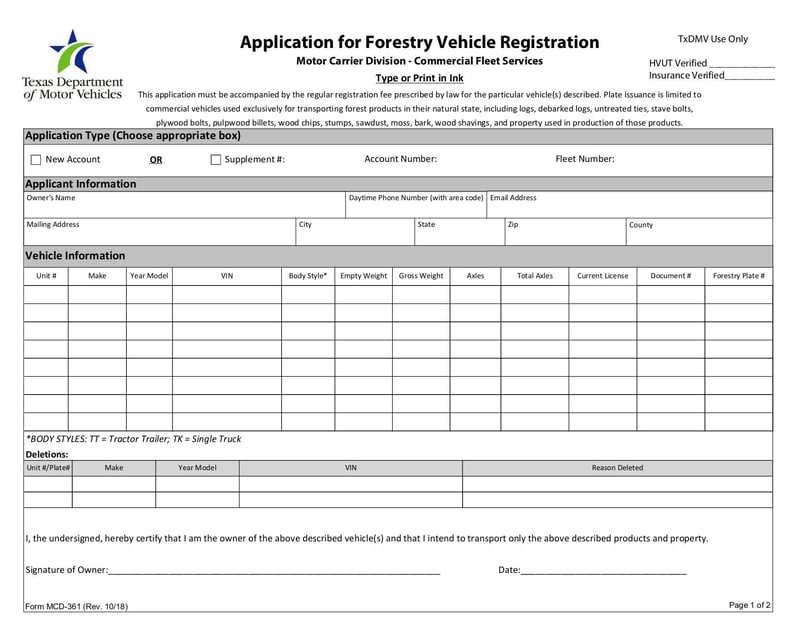 Large thumbnail of Form MCD-361 - Mar 2019