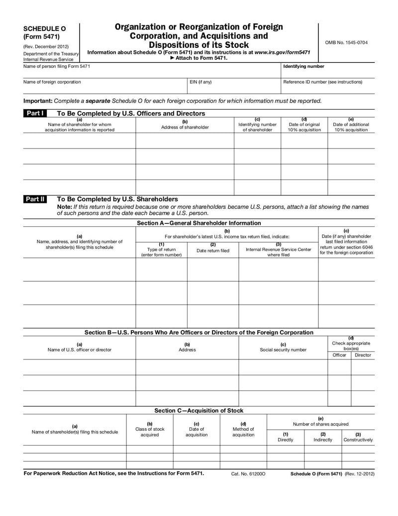 Large thumbnail of Form 5471 (Schedule O) - Dec 2012