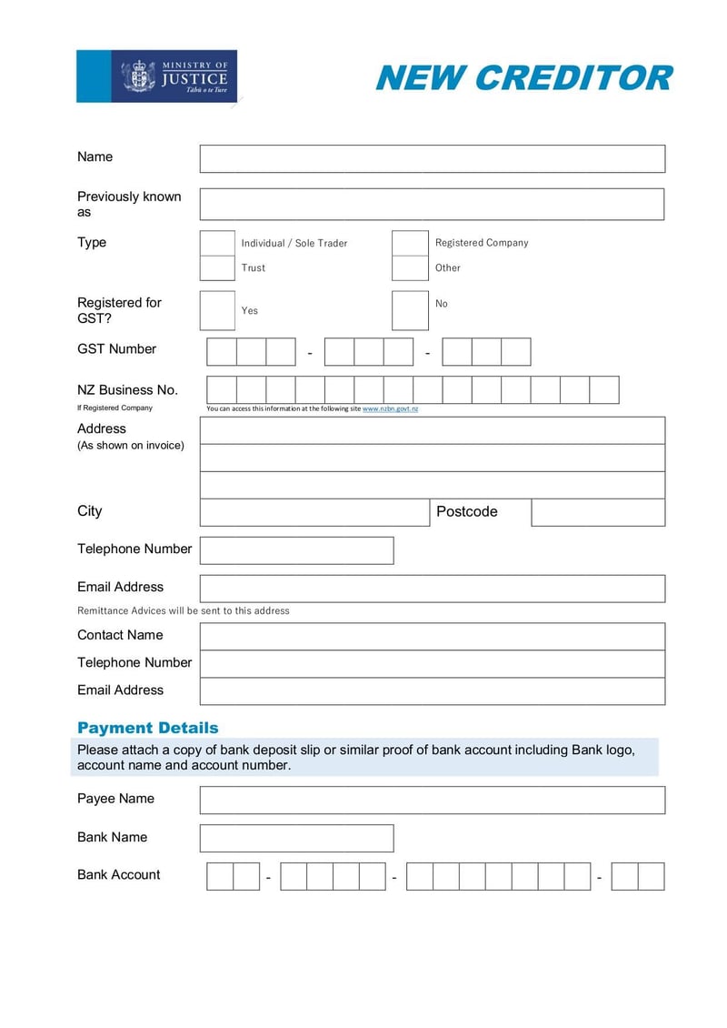 Large thumbnail of S40 Report New Creditor Form - Jul 2022