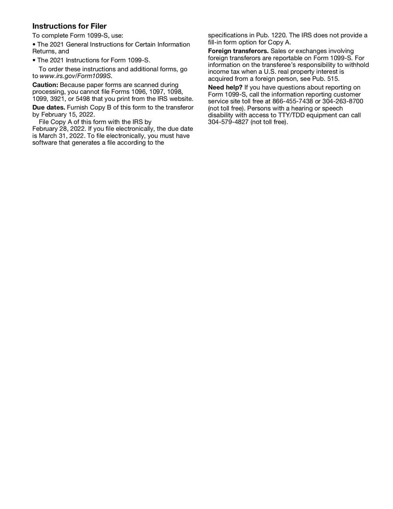 Large thumbnail of Form 1099-S - Jan 2021