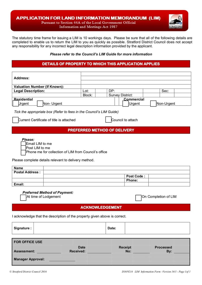 Large thumbnail of Land Information Memorandum Application - May 2019