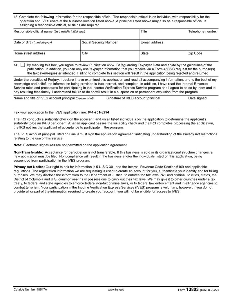 Large thumbnail of Form 13803 - Aug 2022