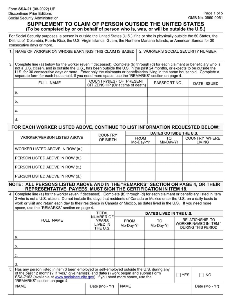 Large thumbnail of Form SSA-21