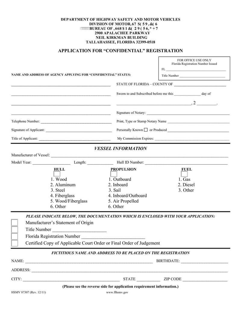 Large thumbnail of Form HSMV 87307