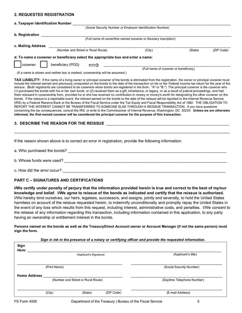Large thumbnail of FS Form 4000 - Aug 2022