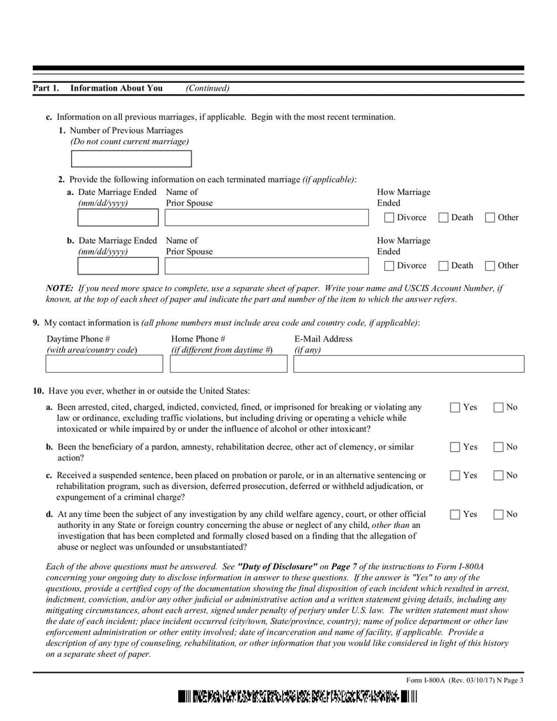 Large thumbnail of Form I-800a - Mar 2017