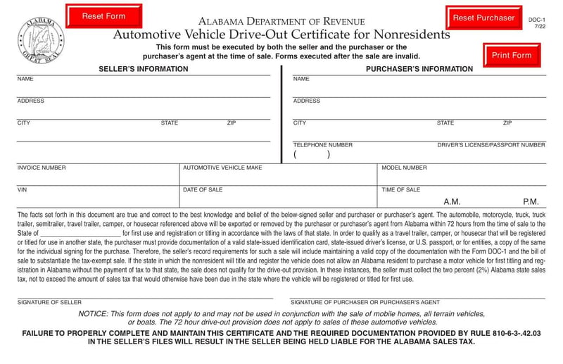 Large thumbnail of Form DOC-1