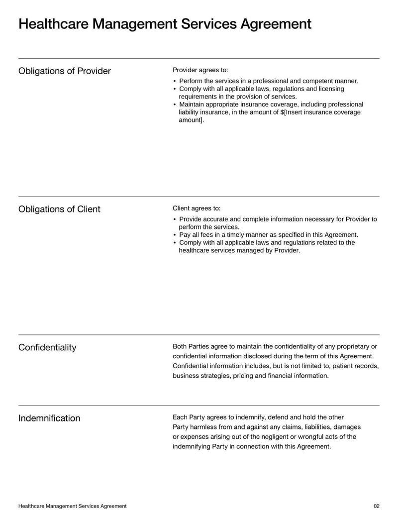 Large thumbnail of Healthcare Management Services Agreement for New Zealand