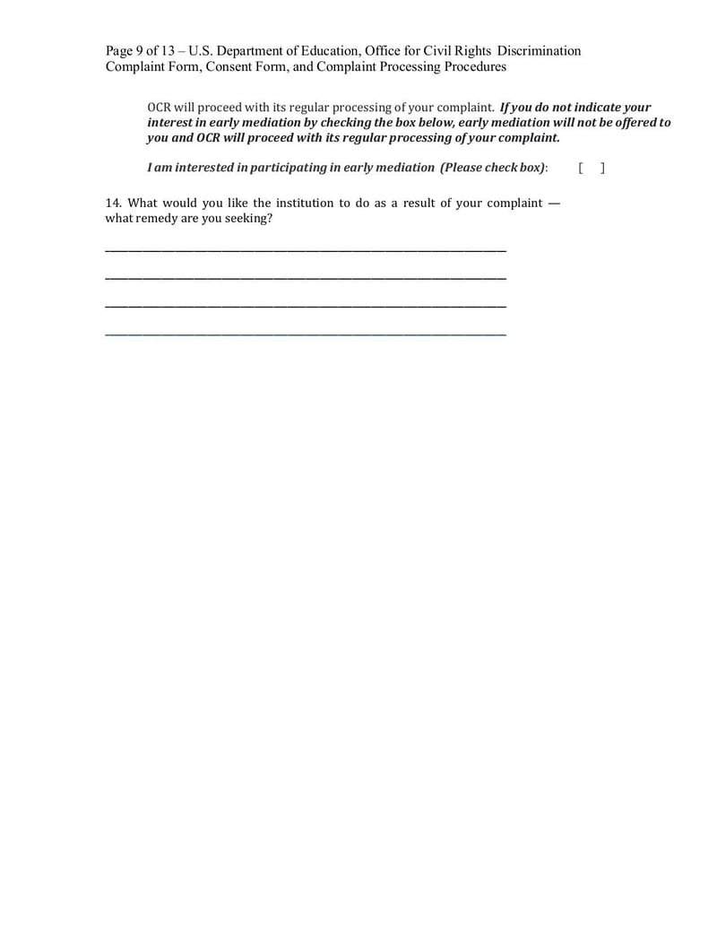 Large thumbnail of OCR Discrimination Complaint Form - Jul 2022
