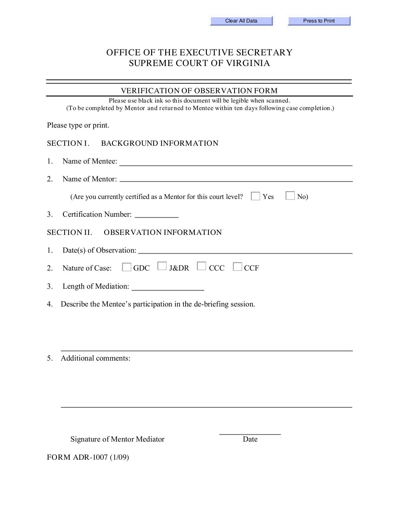 Form ADR 1007 | Fill and sign online with Lumin