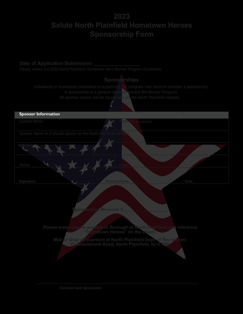 Large thumbnail of Hometown Heroes Banner Application Form - Apr 2022