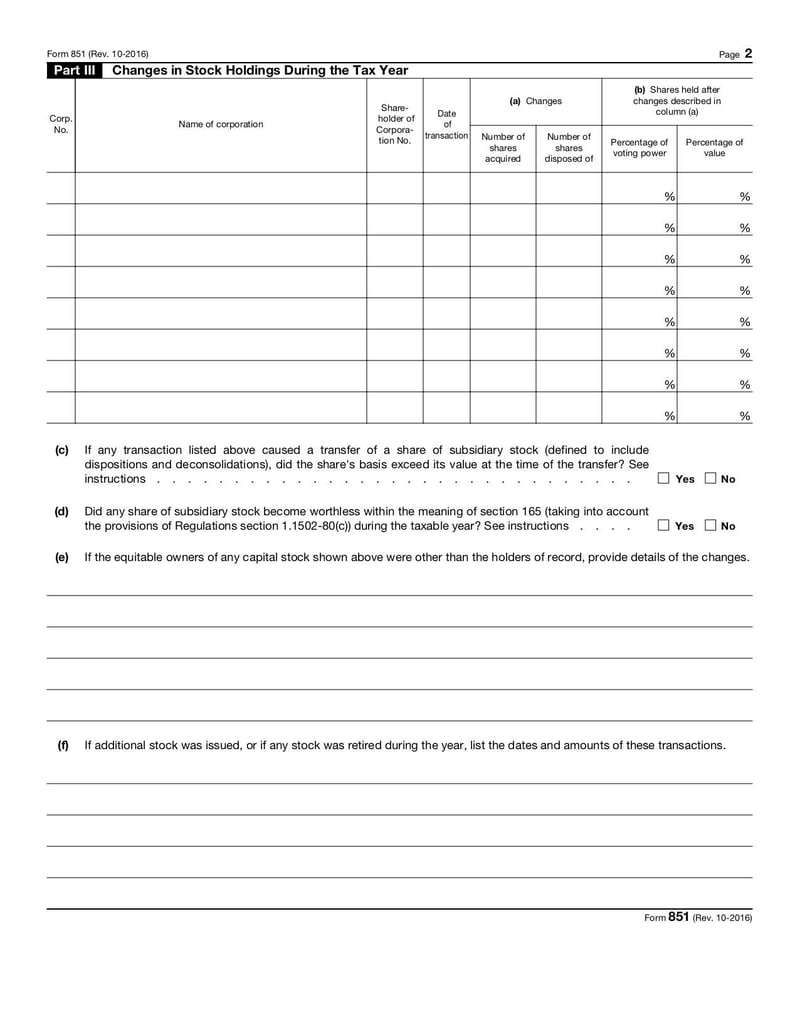 Large thumbnail of Form 851 - Oct 2016