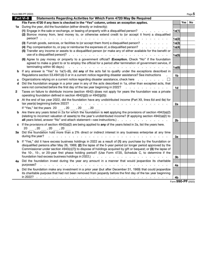 Thumbnail of Form 990-PF - Dec 2022 - page 4