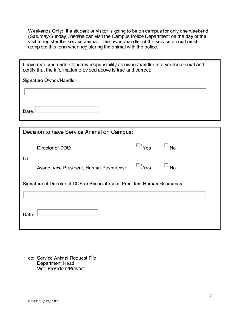 Large thumbnail of Service Animal Registration Form - Jun 2021