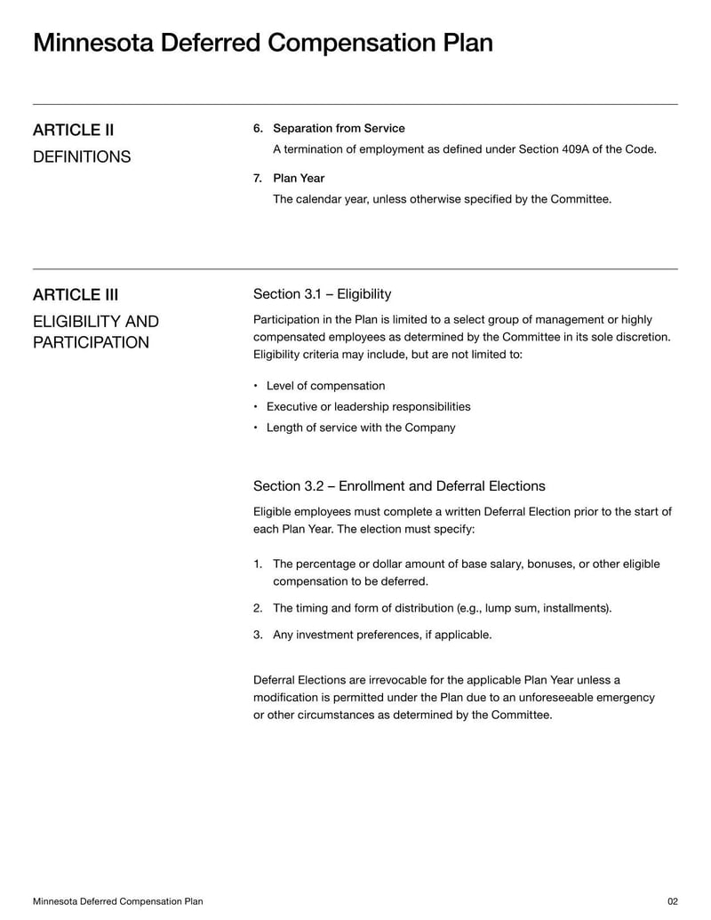 Minnesota Deferred Compensation Plan for detailing supplemental retirement savings for Minnesota workers