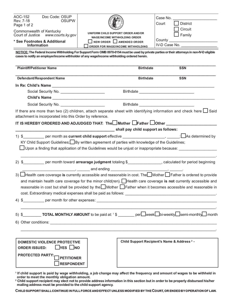 Large thumbnail of Form AOC-152 - Jul 2018