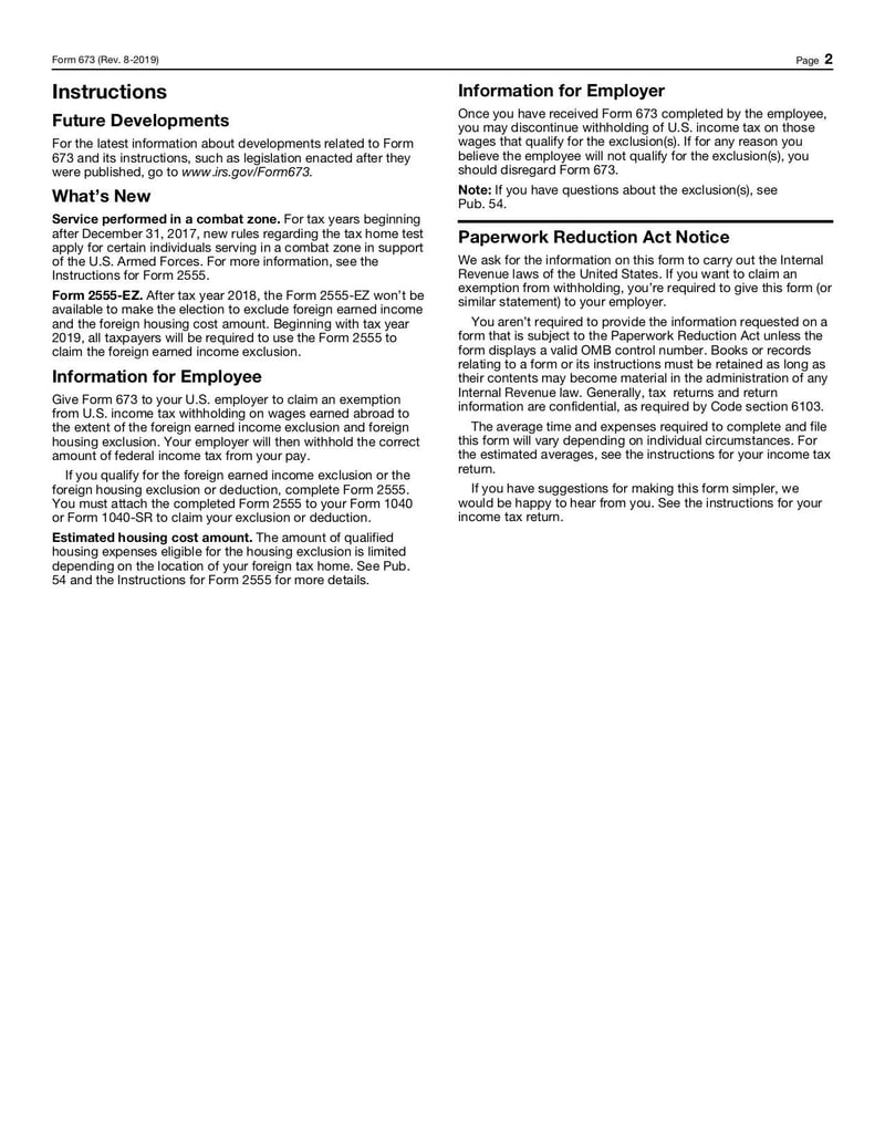 Large thumbnail of Form 673 - Aug 2019