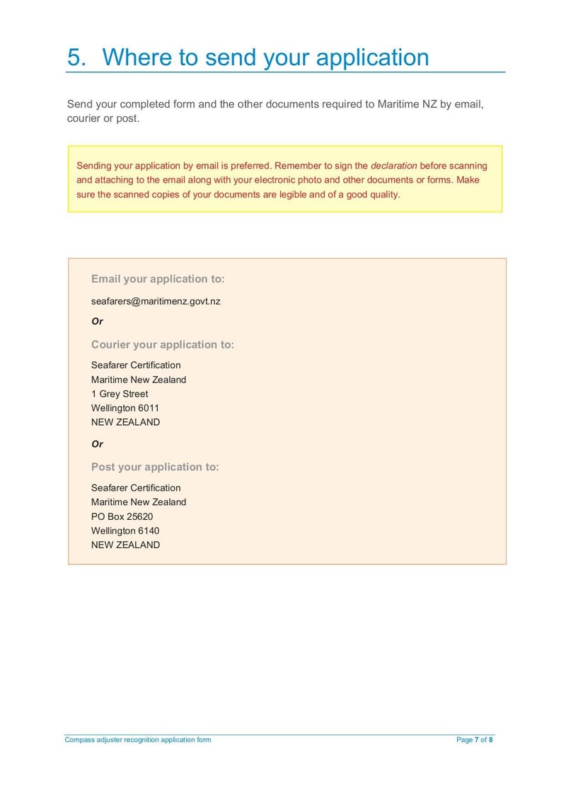Large thumbnail of Compass Adjuster Application Form - Aug 2020