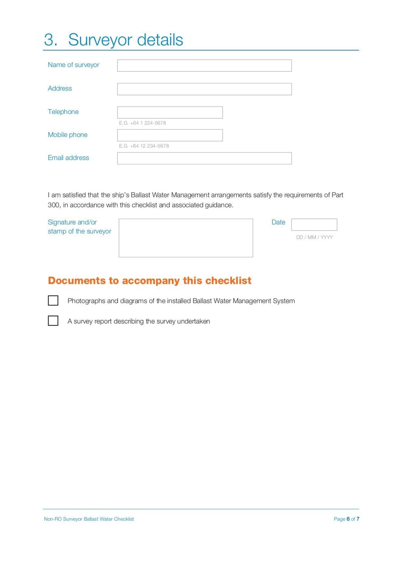 Large thumbnail of Ballast Water Management Survey Checklist - Jul 2017