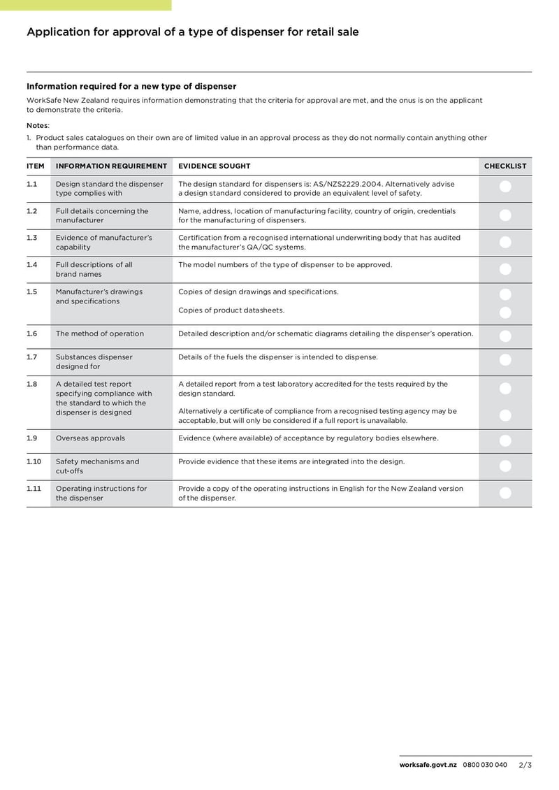 Large thumbnail of Application for Approval of a Type of Dispenser for Retail Sale - Sep 2019
