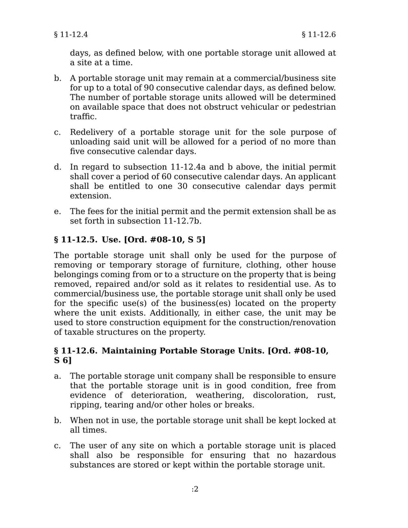 Large thumbnail of North Plainfield Permit for Portable Storage Units (PODS)