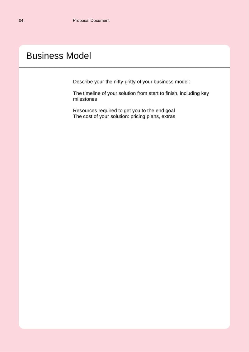 Large thumbnail of Informally Solicited Business Proposal Template