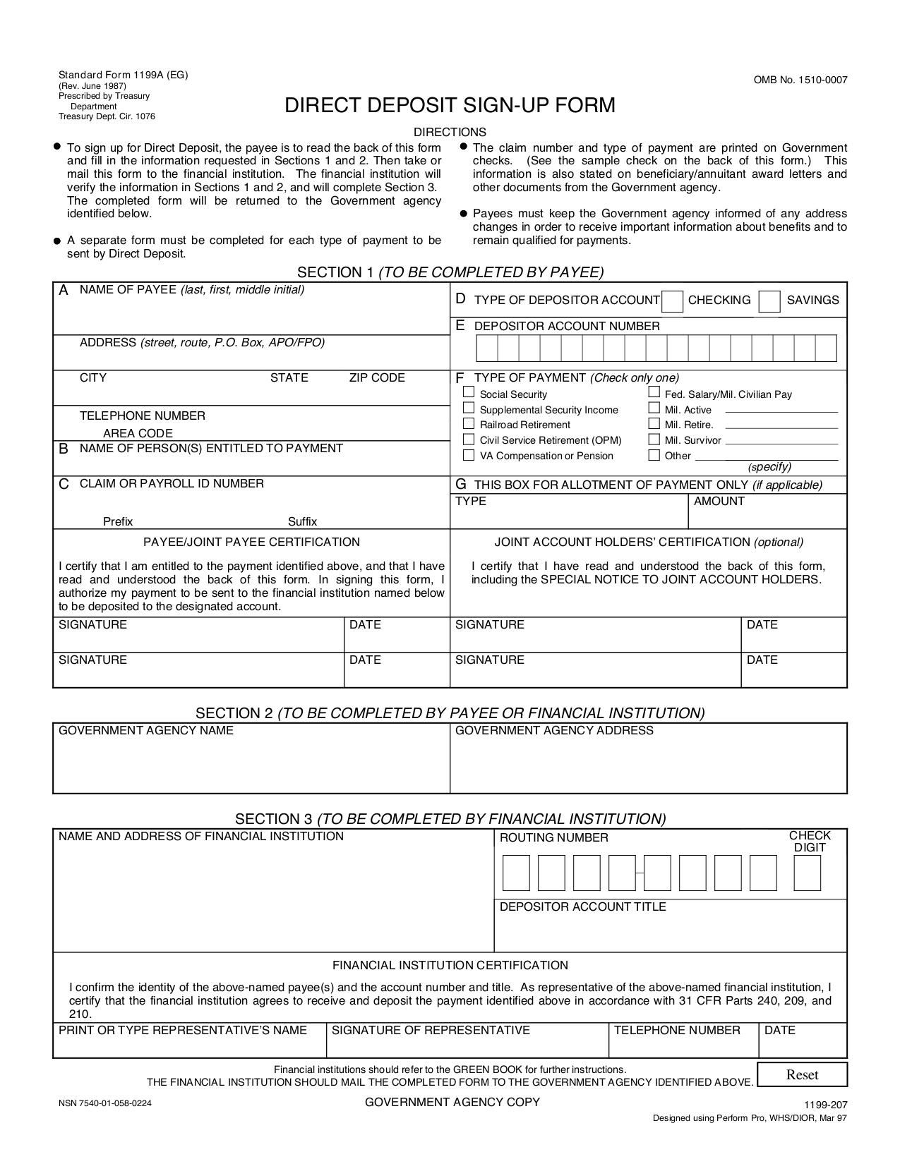 Standard Form 1199A Fill And Sign Online With Lumin