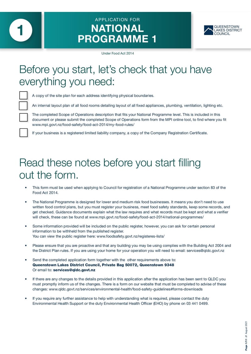 Large thumbnail of QLDC National Programme 1 Application Form - Aug 2021