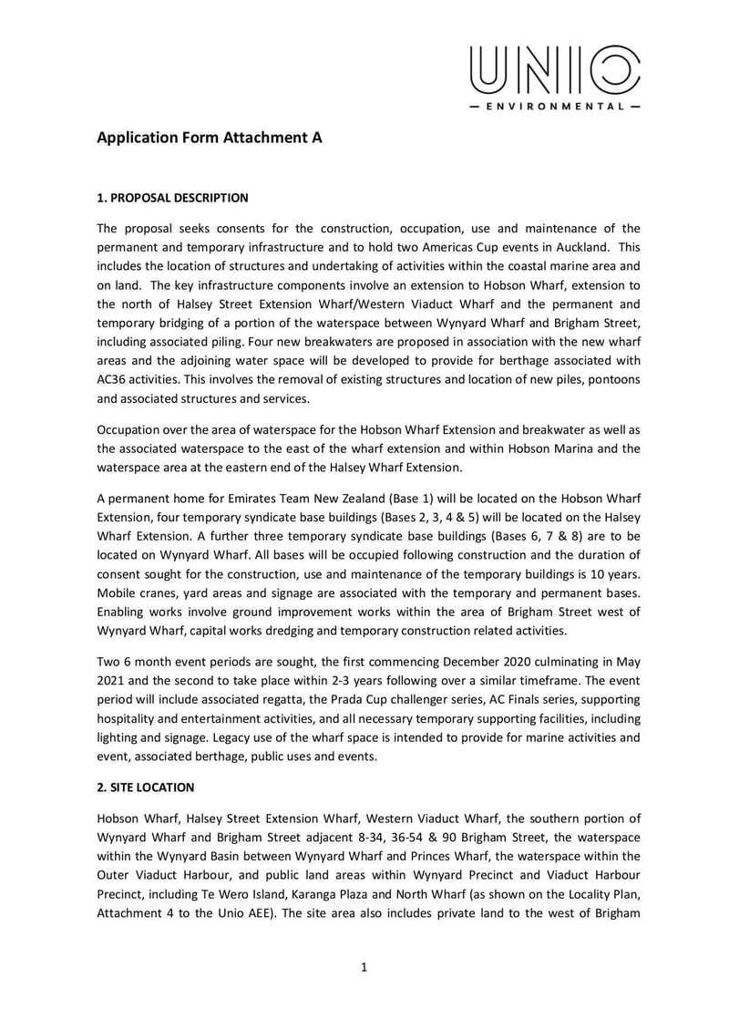 Large thumbnail of Application for Resource Consent Form - Jan 2018