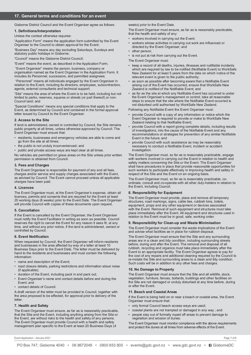 Large thumbnail of Application to Hold an Event - Jan 2021