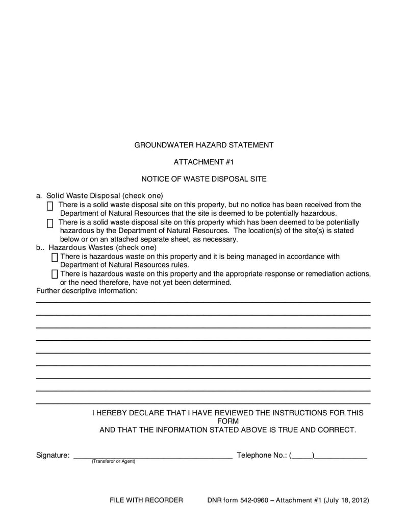 Large thumbnail of DNR Form 542-0960 - Jun 2012