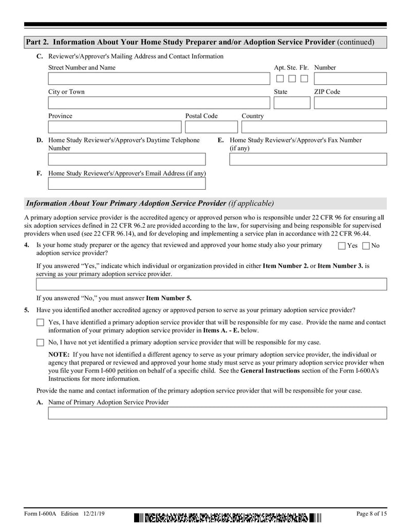 Large thumbnail of Form I-600A - Dec 2019