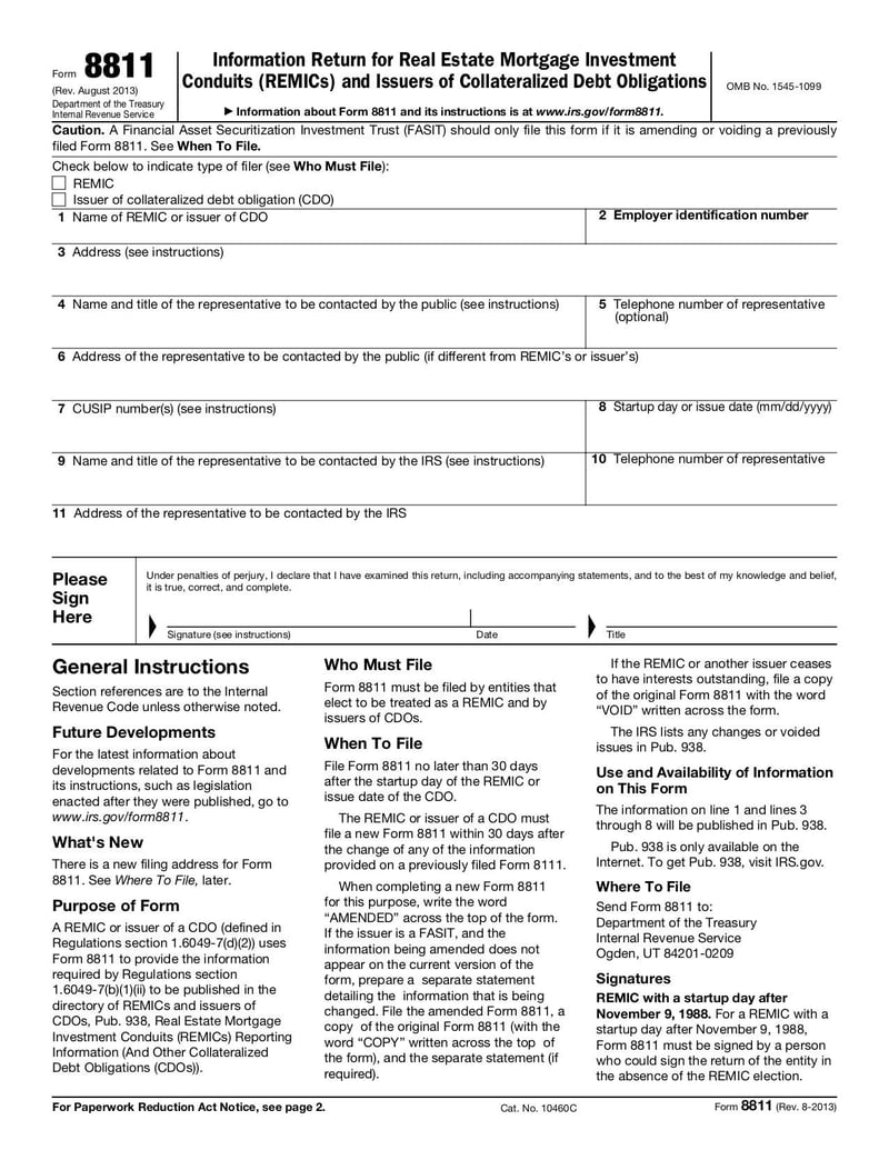 Large thumbnail of Form 8811 - Aug 2013