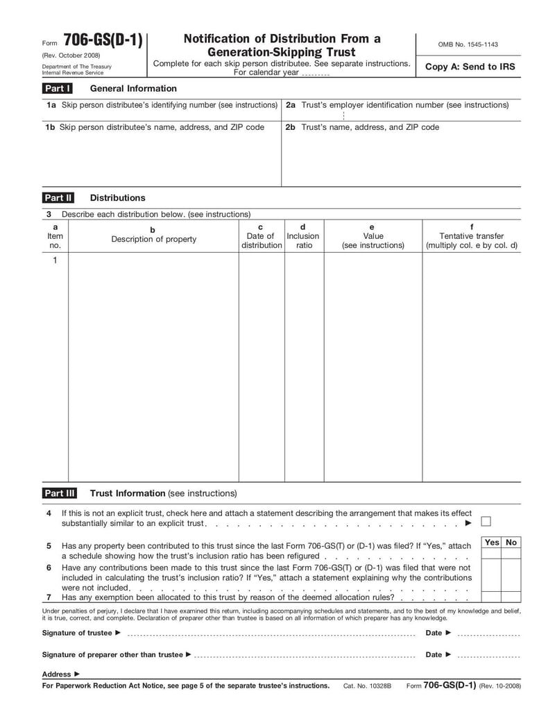 Large thumbnail of Form 706-GS - Oct 2008
