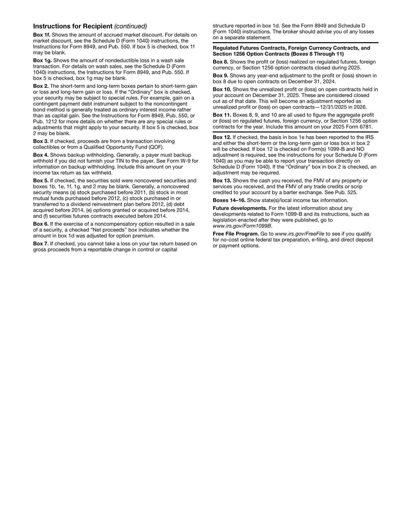 Large thumbnail of Form 1099 B - 2025