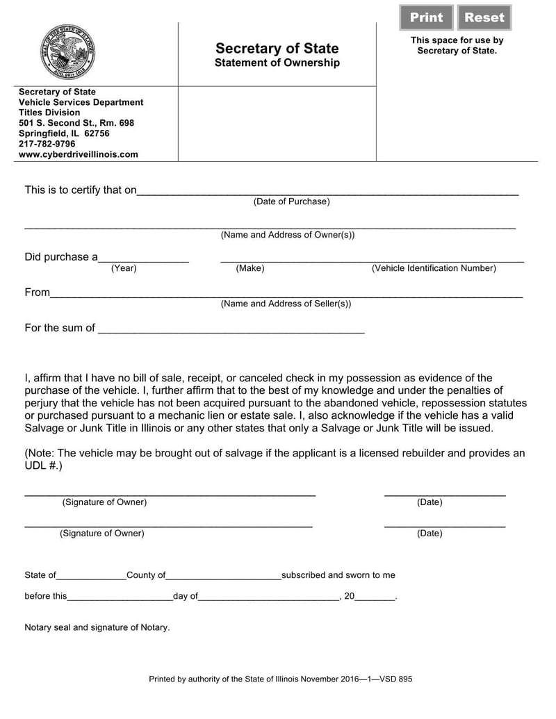 Large thumbnail of Form VSD 895