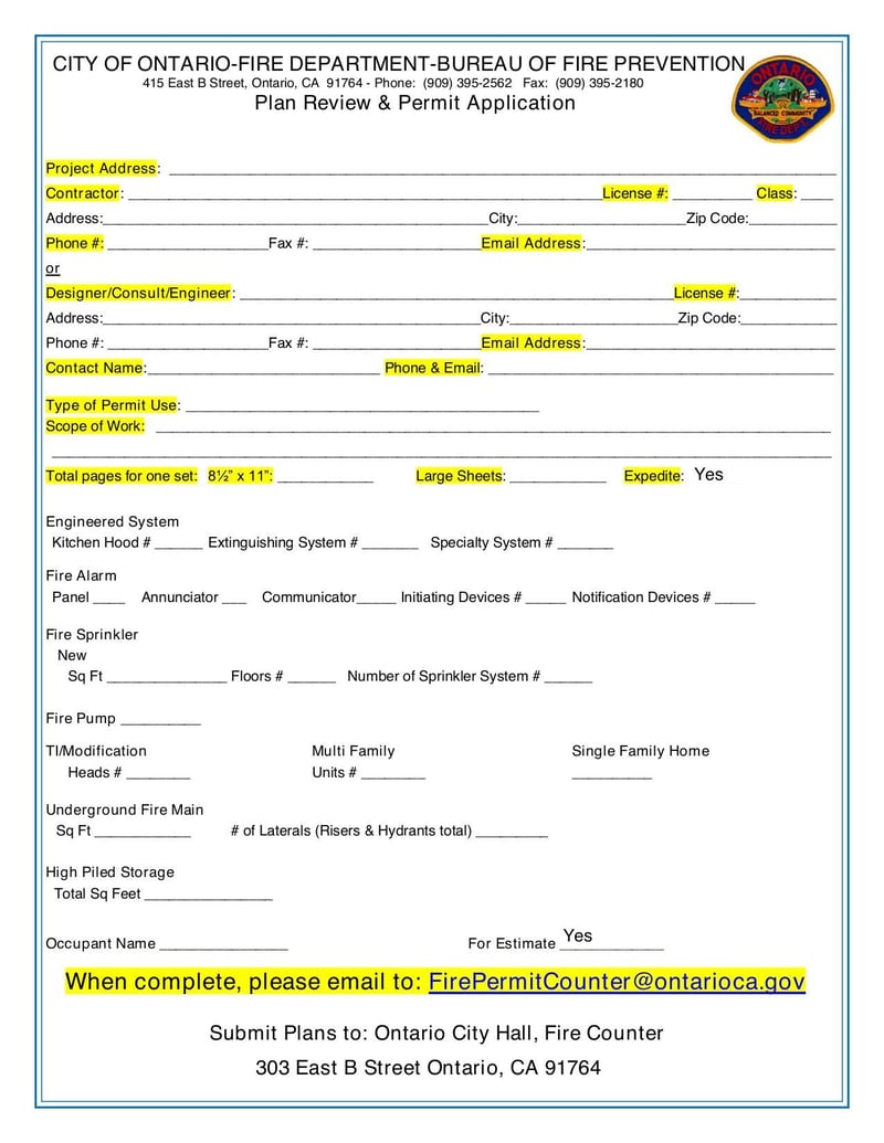 Large thumbnail of Departament-Bureau of Fire Prevention Plan Review Permit Application Revision - Feb 2021